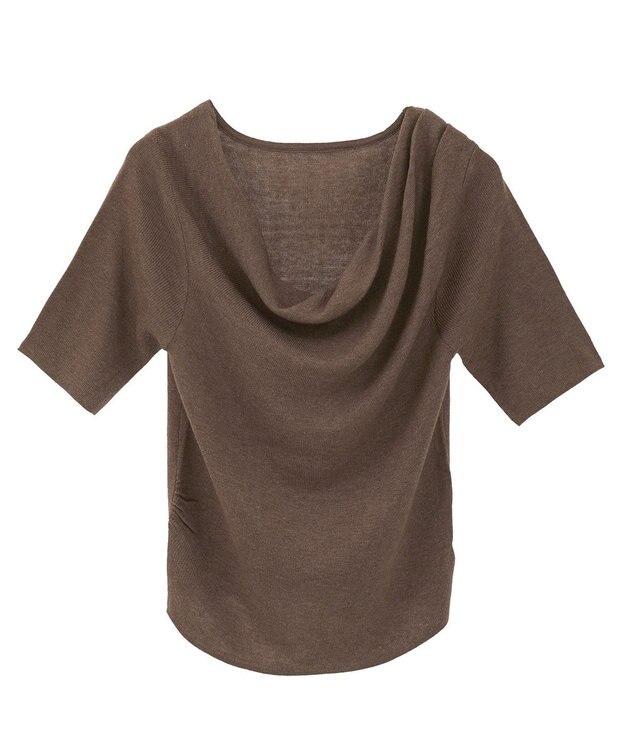 earth music&ecology ドレープニットプルオーバー Brown