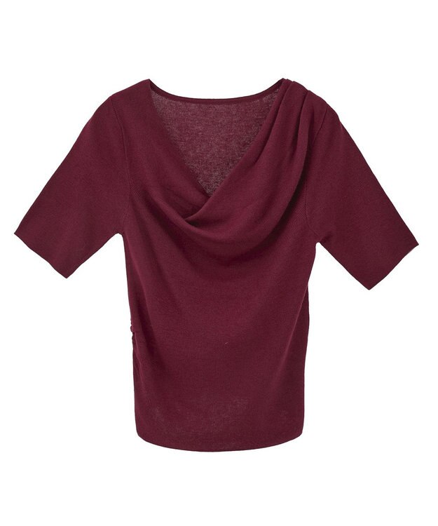 earth music&ecology ドレープニットプルオーバー Bordeaux