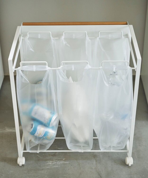 tower 目隠し分別ダストワゴン トスカ 3分別  ホワイト ホワイト