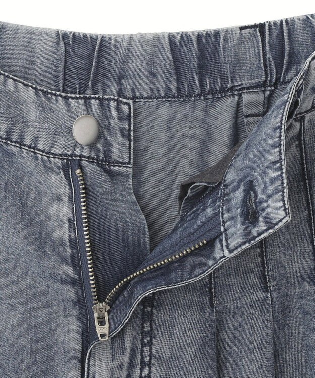 YECCA VECCA バイオ加工ヴィンテージデニムワイドパンツ Indigo