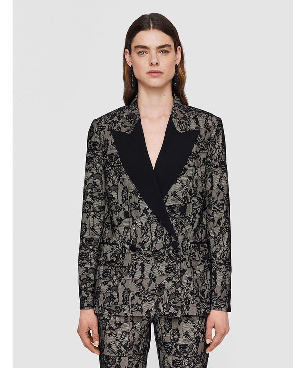 JOSEPH パッチワークレース　ダブルブレステッドジャケット Comet Combo