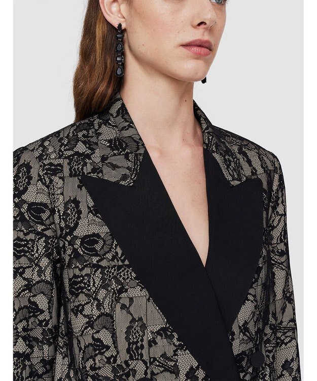 JOSEPH パッチワークレース　ダブルブレステッドジャケット Comet Combo