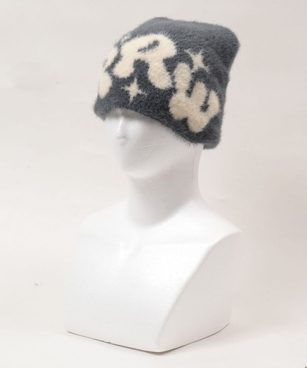 WEGO RRWロゴシャギーニットワッチ グレー