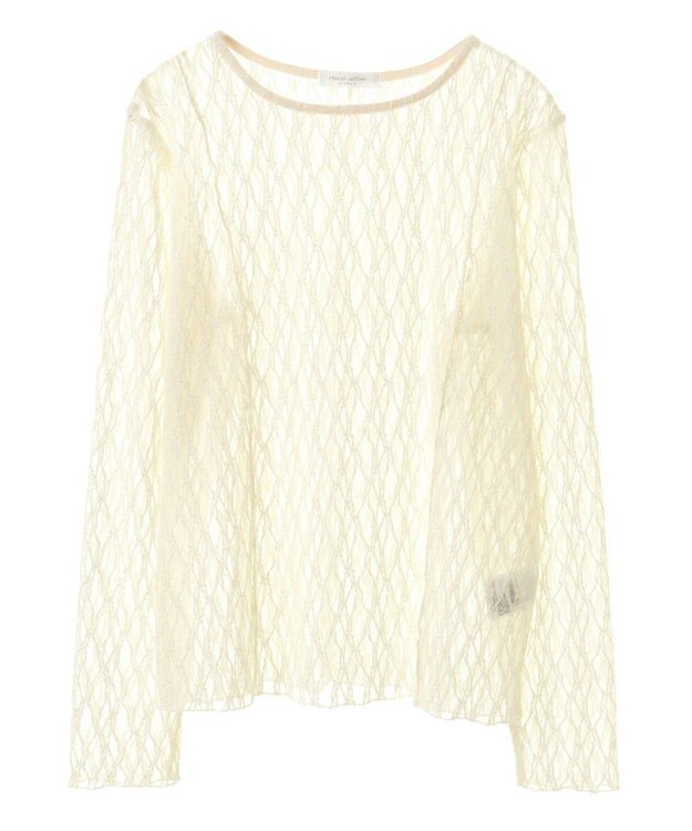 Green Parks パネルラインレースカットプルオーバー Ivory