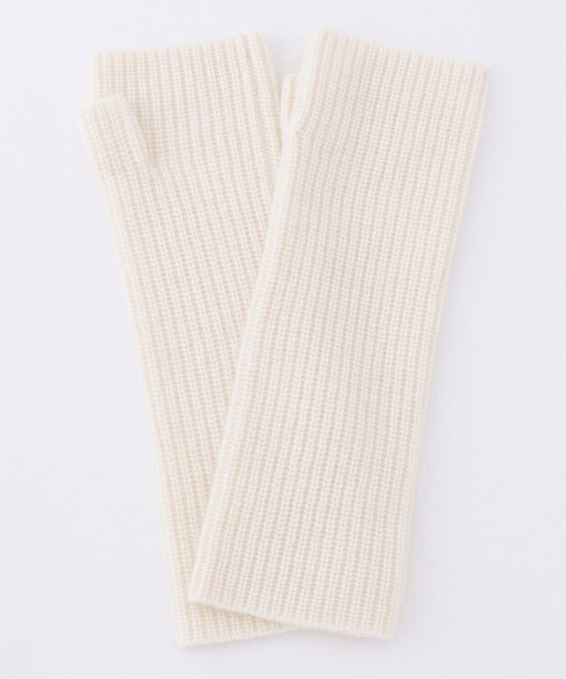 23区 ピュアカシミヤ アーム ウォーマー ホワイト系