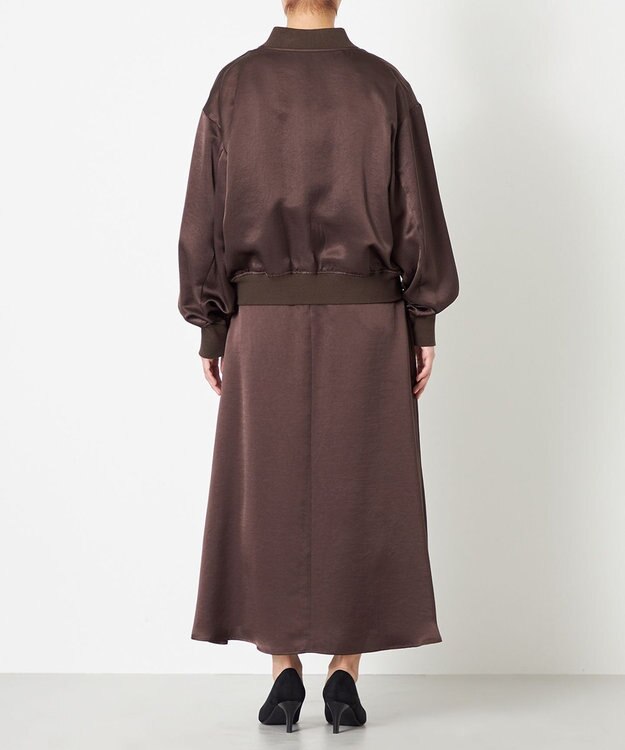 NAVE 【ReNAVE】タンブラーサテン ブルゾン ブラウン系