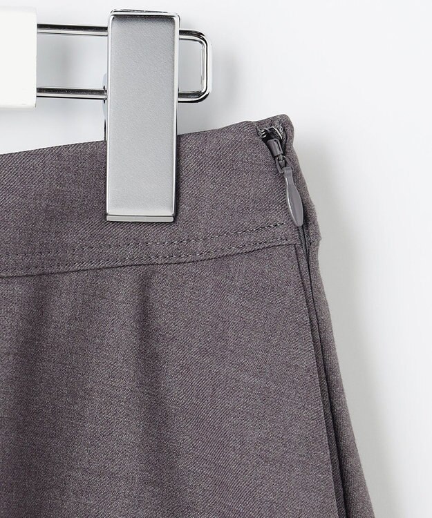 J.PRESS LADIES ギャバストレッチ フレア スカート グレー系