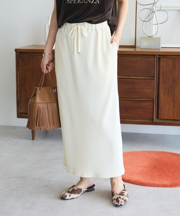 Green Parks 楽ちんＩラインリブスカート