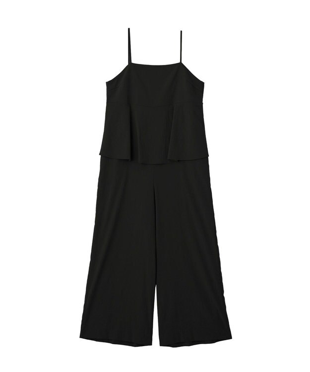 YECCA VECCA ドライタッチペプラムサロペット Black