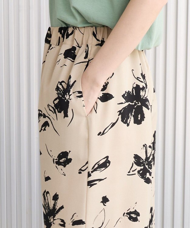 AMERICAN HOLIC 【WEB限定】アソートギャザー柄パンツ Flower Beige