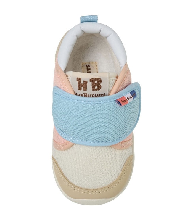 MIKI HOUSE HOT BISCUITS 【14-15cm】 セカンドベビーシューズ 白×ブルー