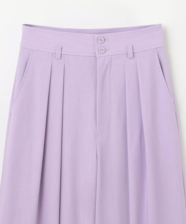 GRACE CONTINENTAL ツータックベルトワイドパンツ ラベンダー