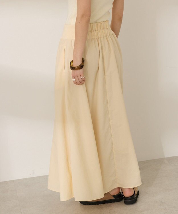 AMERICAN HOLIC 撥水加工 フロントZIPフレアスカート Ecru