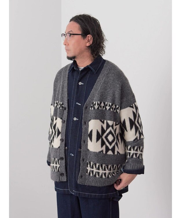 CRAFT STANDARD BOUTIQUE 【男女兼用】オルテガ柄カーディガン Gray