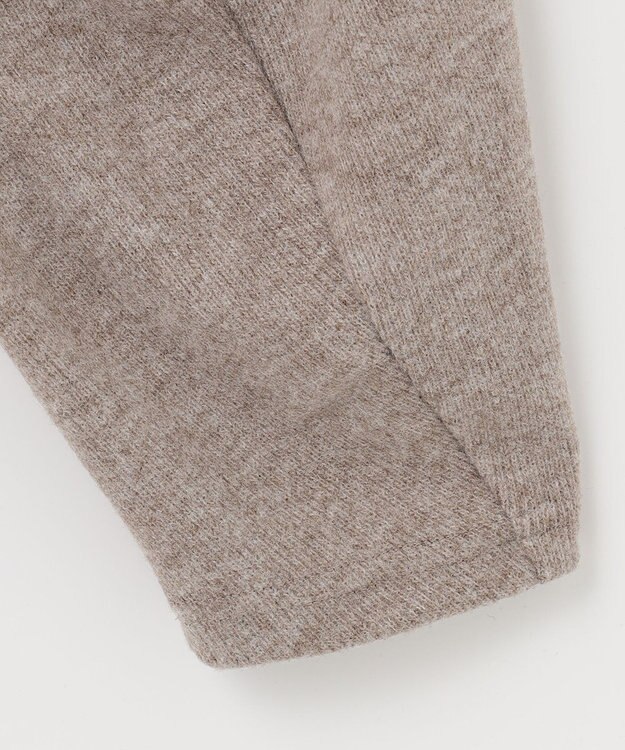 SHARE PARK LADIES サイドスリットVネックニット モカ