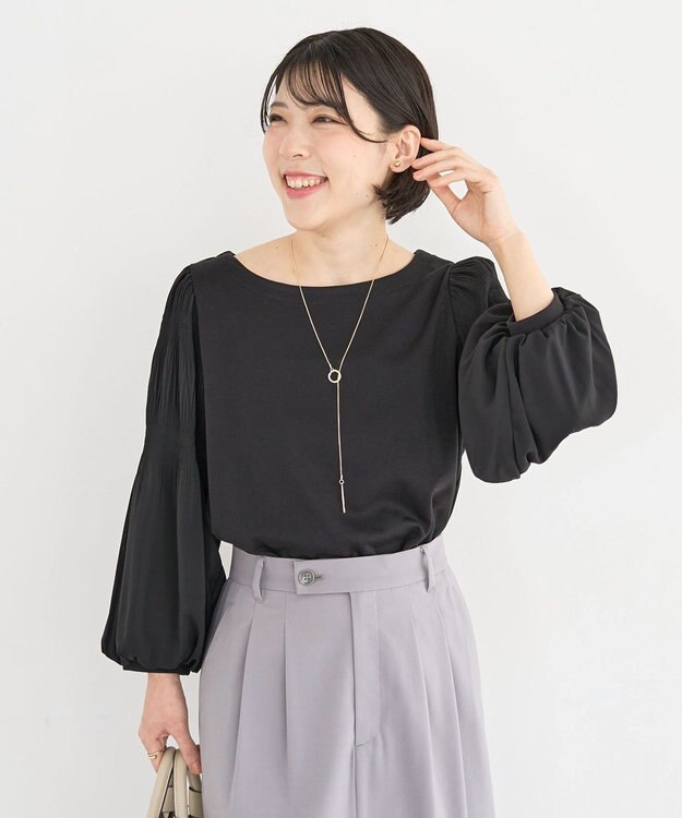 Green Parks ＳＥＴ２点　ネックレス＋マジョリカプルオーバー Black
