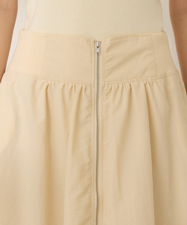 AMERICAN HOLIC 撥水加工 フロントZIPフレアスカート Ecru
