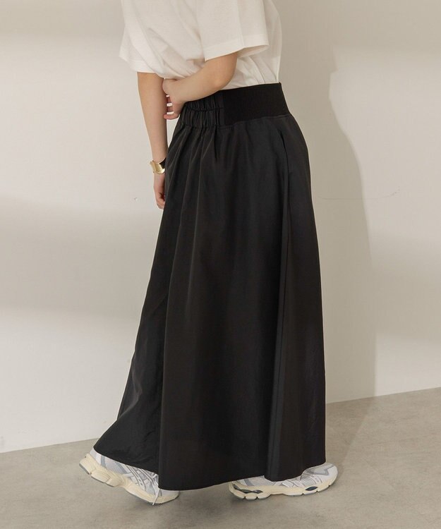 AMERICAN HOLIC 撥水加工 フロントZIPフレアスカート Black