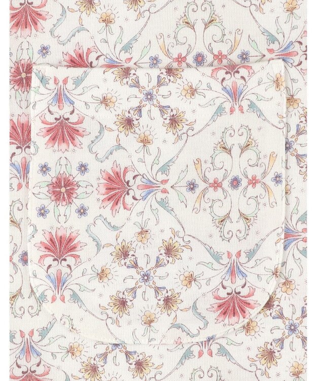 WACOAL ワコール_リラックス＆スリープ パジャマ 長袖 長ズボン 綿混(本体) ダブルジャカード素材 上下セット 前開き S~3L 大きいサイズ ミントン NDW423 /ワコール ホワイト