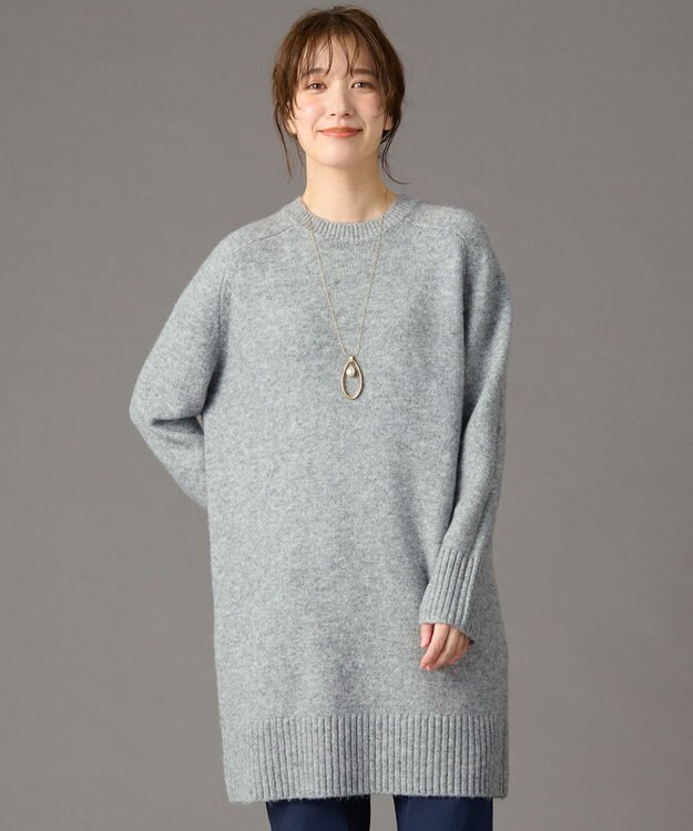 ANY ニットチュニック ライトグレー