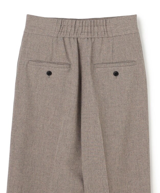 uncrave ウォッシャブルウールライクツイル ワイドパンツ シャンブレーチャコール