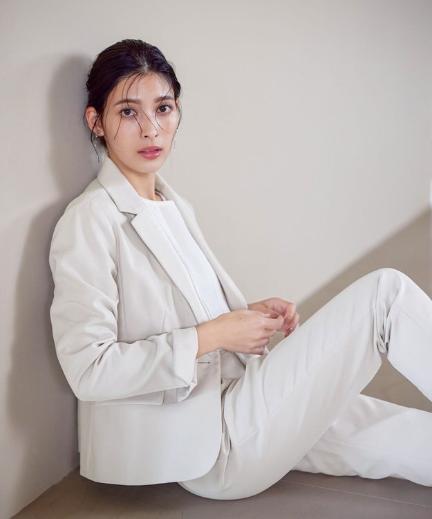 Tiaclasse 【洗える】ピンタックレースブラウス オフホワイト