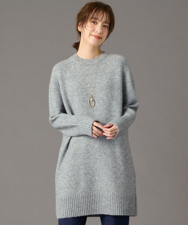 ANY ニットチュニック ライトグレー