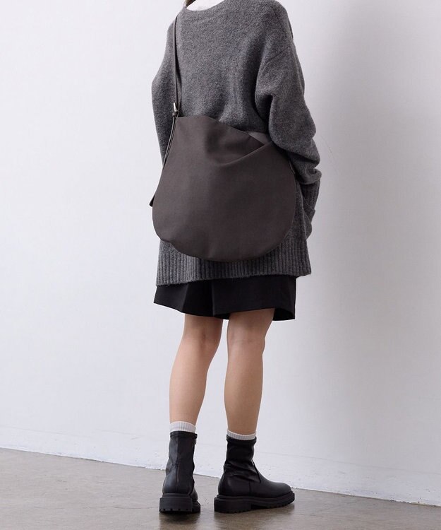 TOPKAPI 【TREASURE TOPKAPI】ラウンド ビッグ ショルダーバッグ グレー