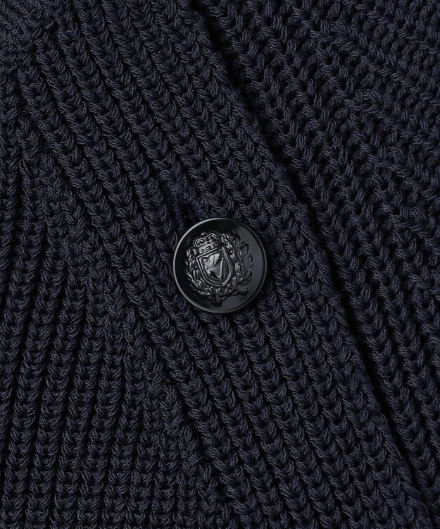 BEIGE， HELIODOR / スポンディッシュマリンボタンニット Navy