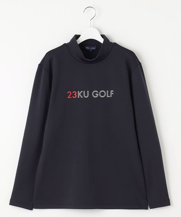 23区GOLF 【MEN】ストレッチ裏フリース モックネック ネイビー系