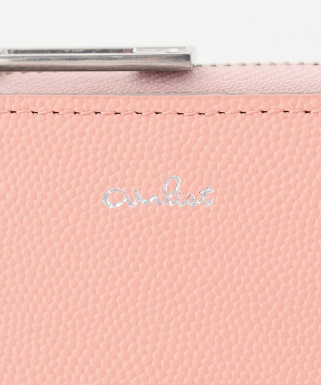 airlist 【収納力・バイカラー】コンパクト二つ折り財布　Stella　ステラ サーモンピンク×トープ