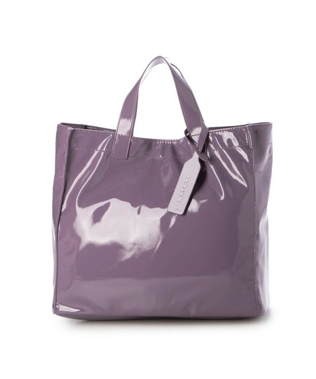 UNBILLION カシュカシュ cachecache / ソフトエナメルスクエア手提げトート ラベンダー