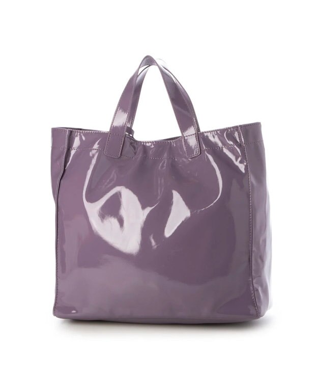 UNBILLION カシュカシュ cachecache / ソフトエナメルスクエア手提げトート ラベンダー