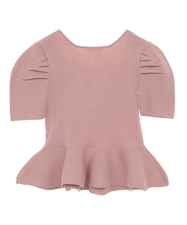 Green Parks ・ｓｗｉｎｇ　ｂｙ　ハートネックペプラムニット Off White