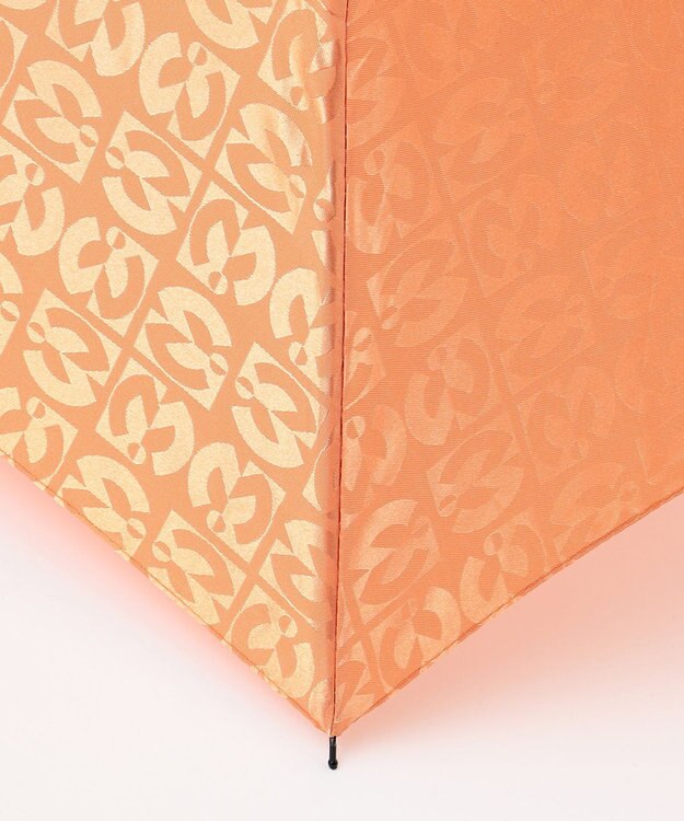 MOONBAT 【雨傘】 ミラショーン (milaschon) 折りたたみ傘ジャカード織り ライトオレンジ