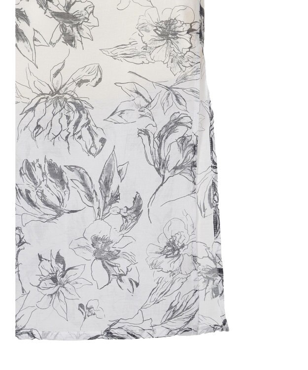 Green Parks モノトーンフラワータイトスカート Off White