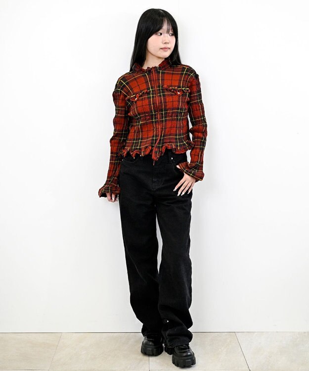 caqu 80's slim baggy バギーフィットワイドデニム