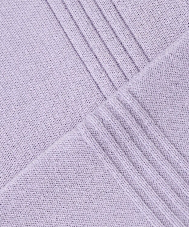 J.PRESS LADIES CLEAR LIGHT WOOL Vネック ニット ふじ色系