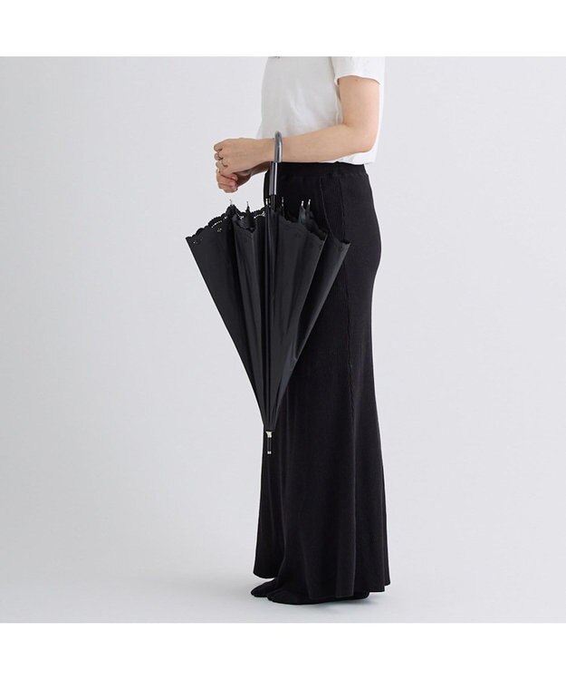 MOONBAT 晴雨兼用日傘 長傘 ヒートカット／遮光 遮熱 UV ブラック