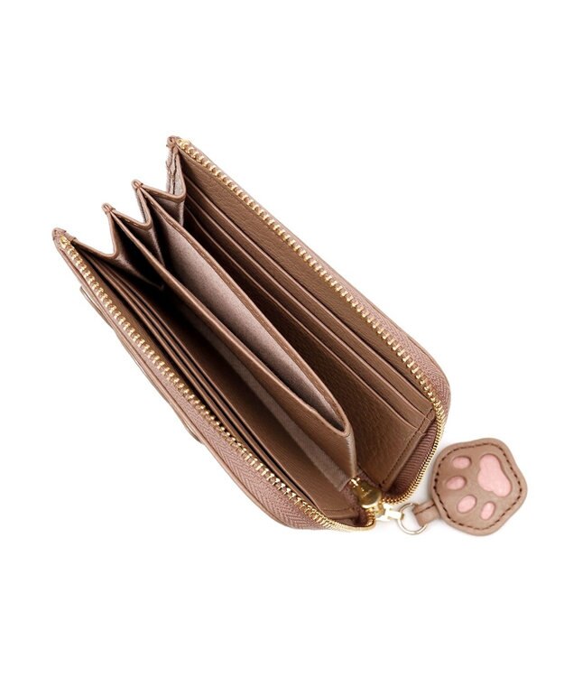 IBIZA アニマーダ　牛革　L字ファスナー財布(ネコ) オーク