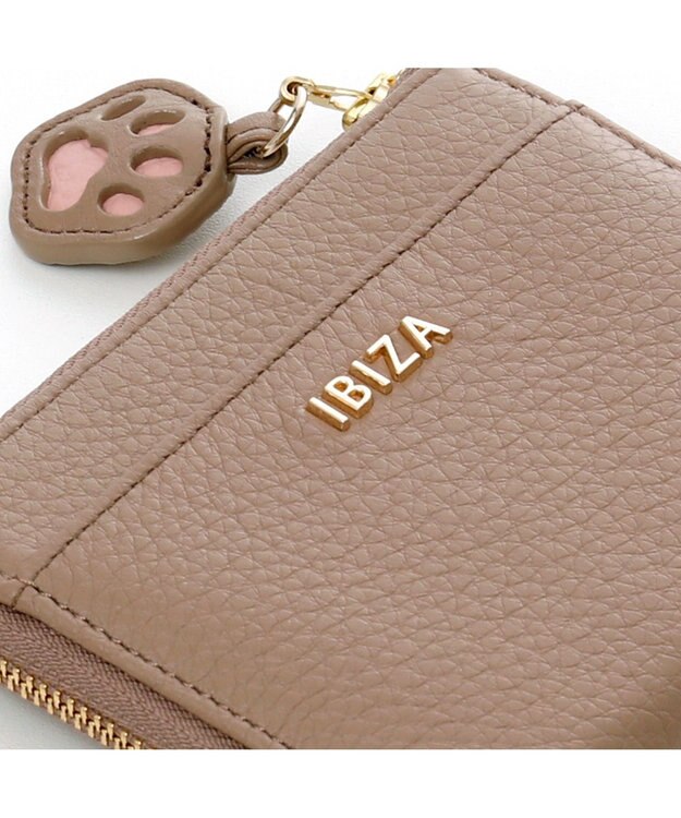 IBIZA アニマーダ　牛革　L字ファスナー財布(ネコ) オーク