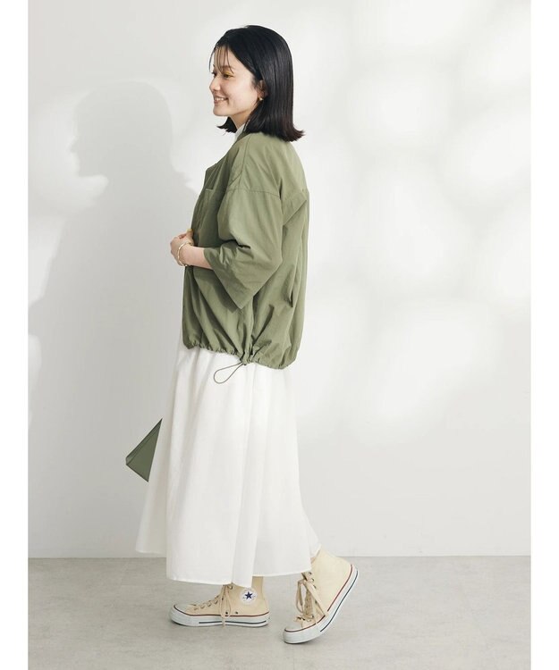 CRAFT STANDARD BOUTIQUE ＢＩＧポケットナイロンブラウス Khaki