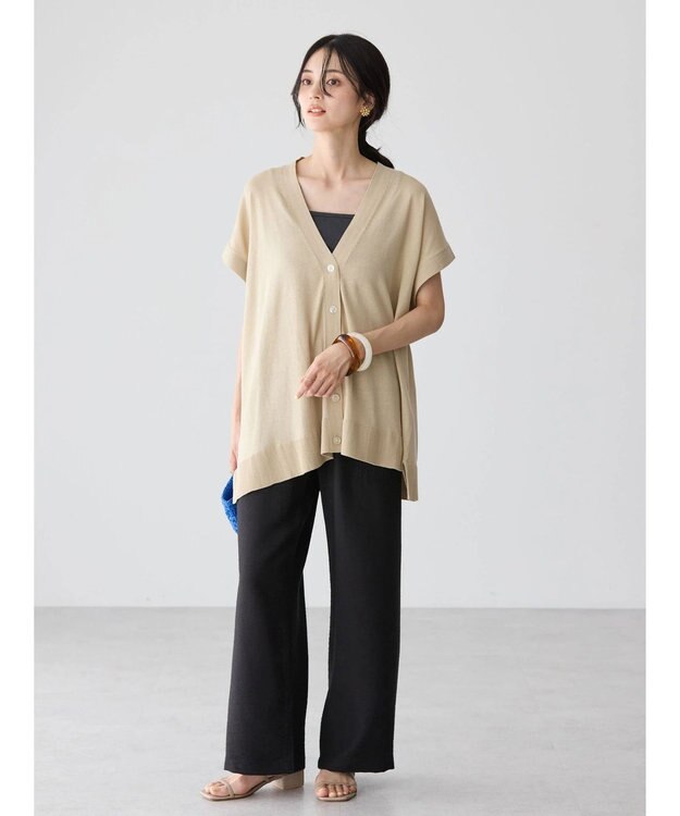 AMERICAN HOLIC 接触冷感Ｖネックニットカーディガン Beige