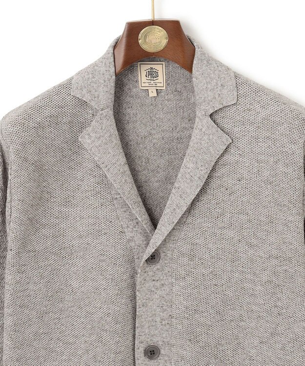 J.PRESS MEN 【WEB・一部店舗限定】アンカーニットジャケット ライトグレー系