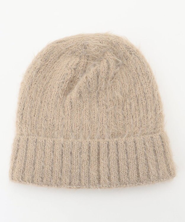 ANY シャギーニット帽 ベージュ