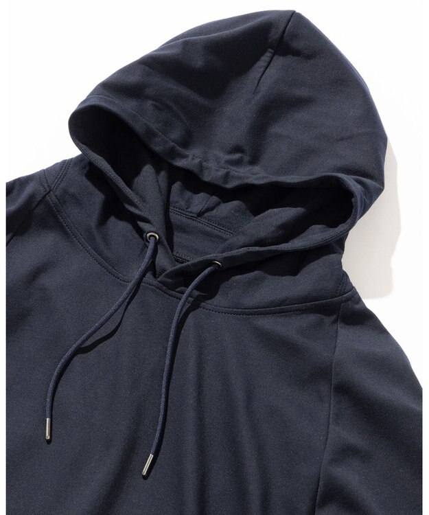 JOSEPH ABBOUD MOUNTAIN 【CREA掲載・接触冷感性/速乾性/放湿性/男女兼用】ICE PACKリバー天竺パーカー ネイビー系