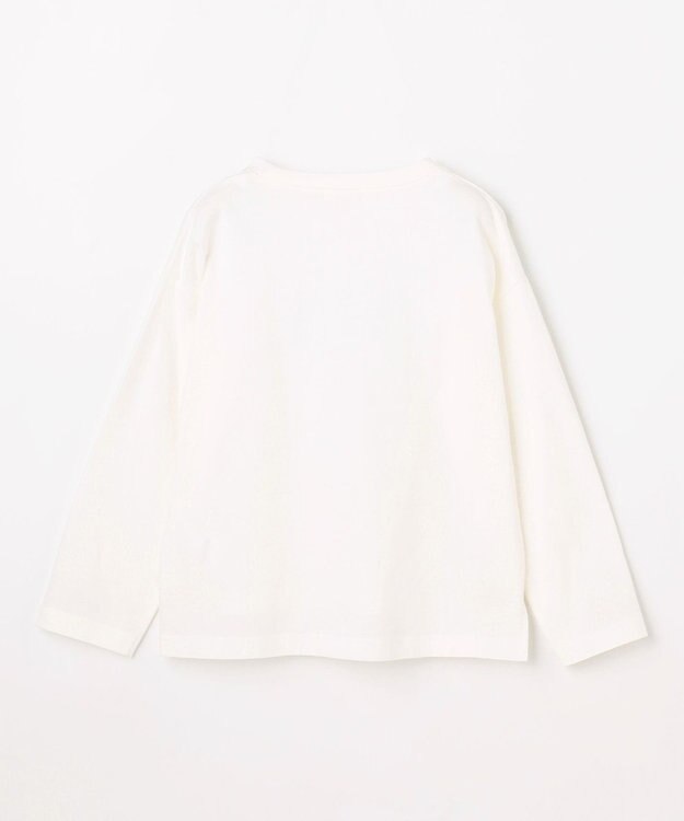 ANY KIDS 【綿100%】ロゴプリント 長袖Tシャツ オフホワイト
