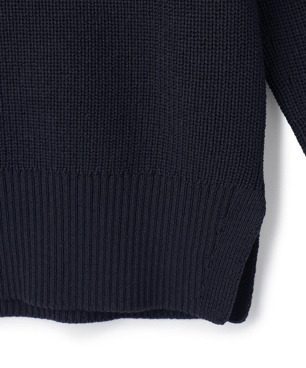 BEIGE， HELIODOR / スポンディッシュマリンボタンニット Navy