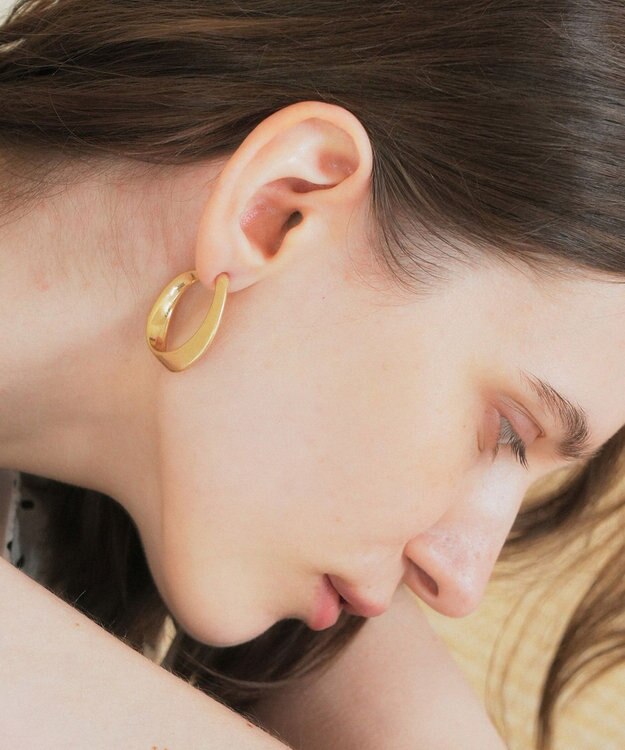 YECCA VECCA メタルフープピアス Gold