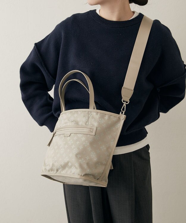 russet リバーシブル2wayトートバッグ(CE-1667) SandGreen